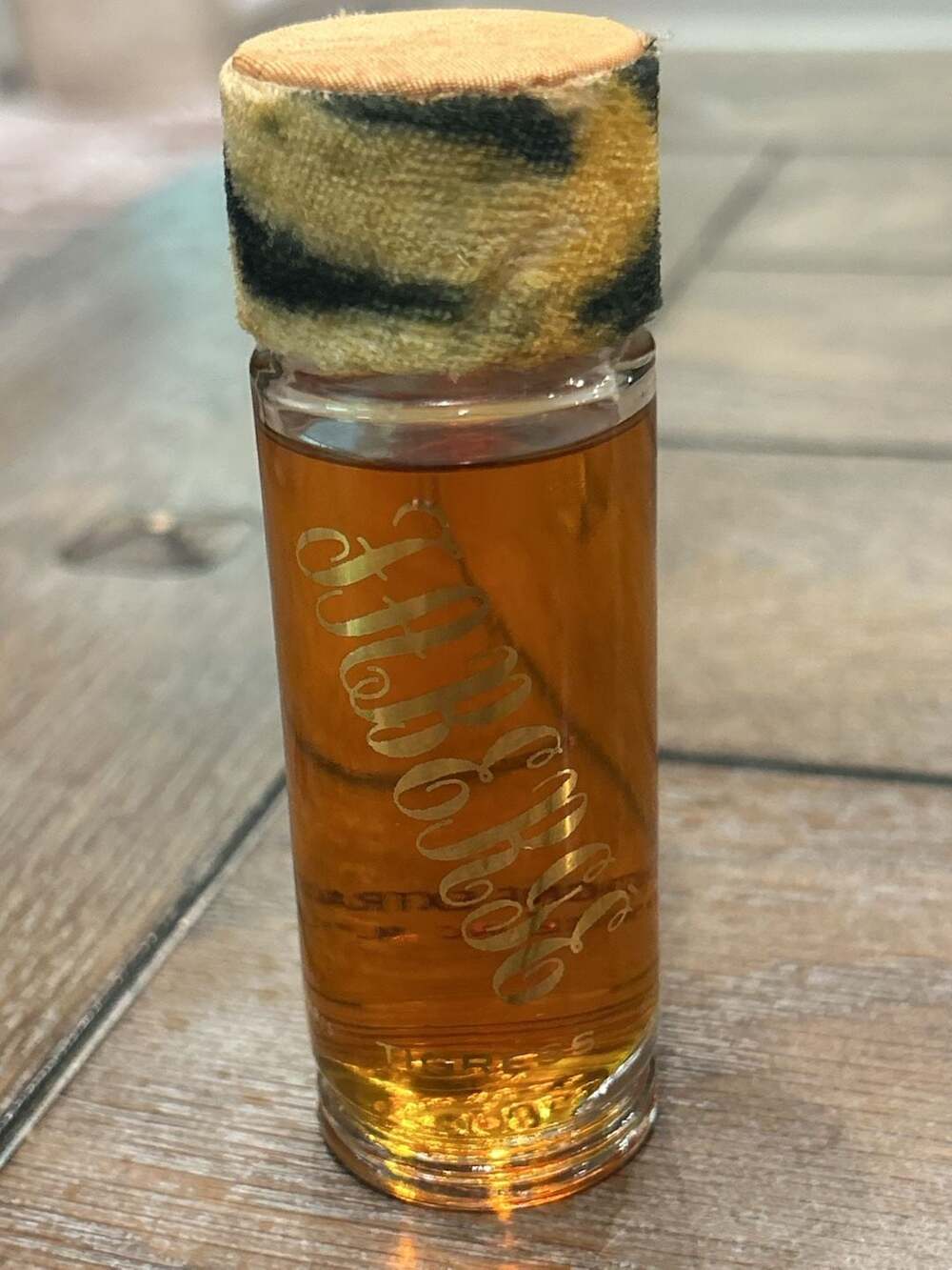 Vintage Fabergé Tigress Cologne Extraordinaire 1 1/4 fl oz Miniature with Leopar